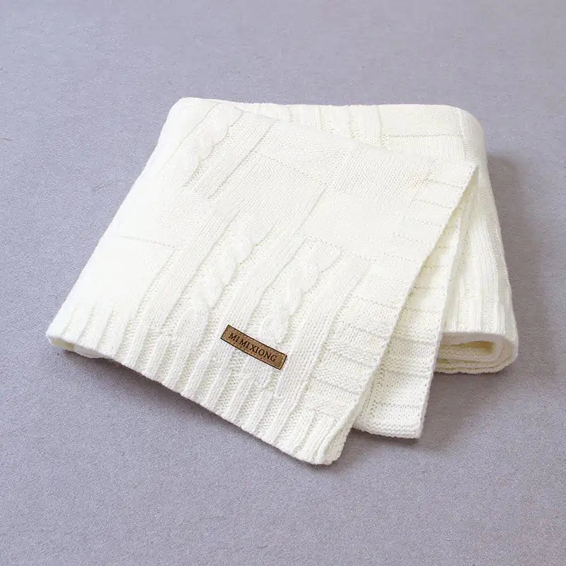 Solid Color Knitted Baby Blanket for Men and Women