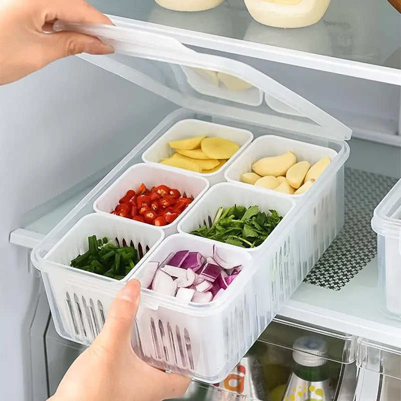 Refrigerator Organizer Set with 6 Containers (Single Item)