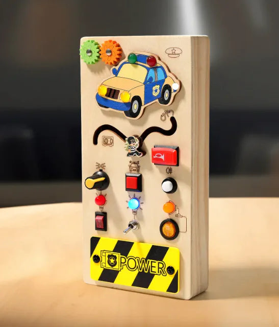 Nordic Wooden Steering Wheel Busy Board